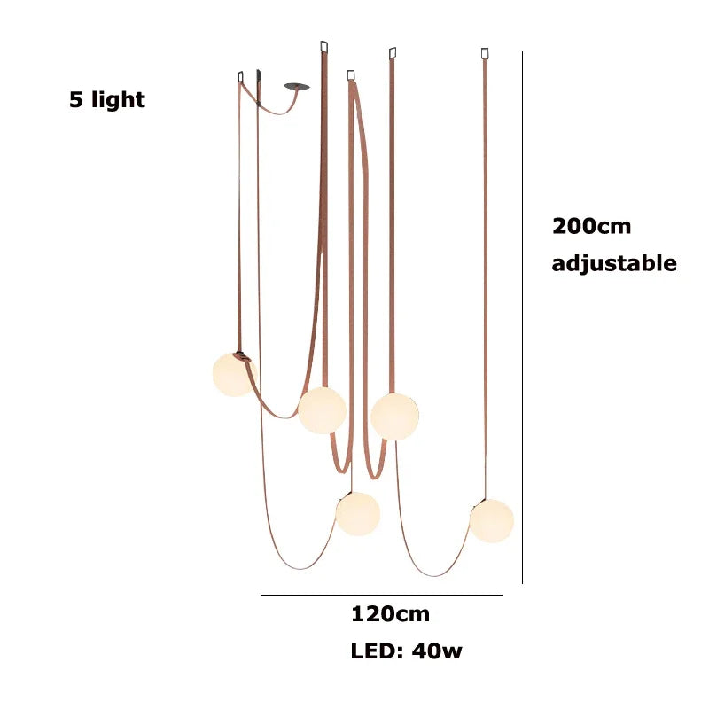 Luminis Belt Pendant Chandelier – Modular Multi-Light Statement Fixture