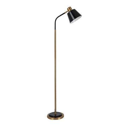 Floor Reading Lamp LED Rotatable Cone Shade 3 Color Temperature Metal Black Gold White Gold European Style 62 Inch Living Room Bedroom