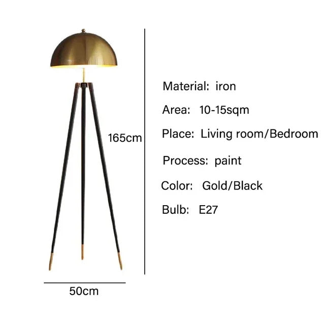 Mushroom Floor Lamp Luxury Tripod Bedside Floor Lamp