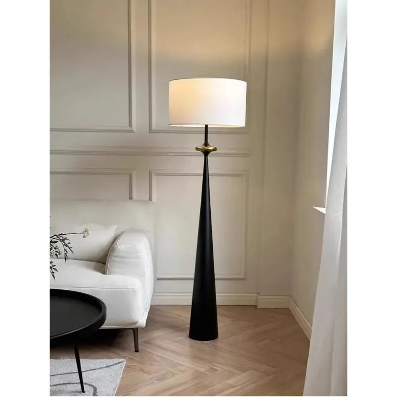 Wabi-Sabi Fabric Floor Lamp – Sculptural Standing Light