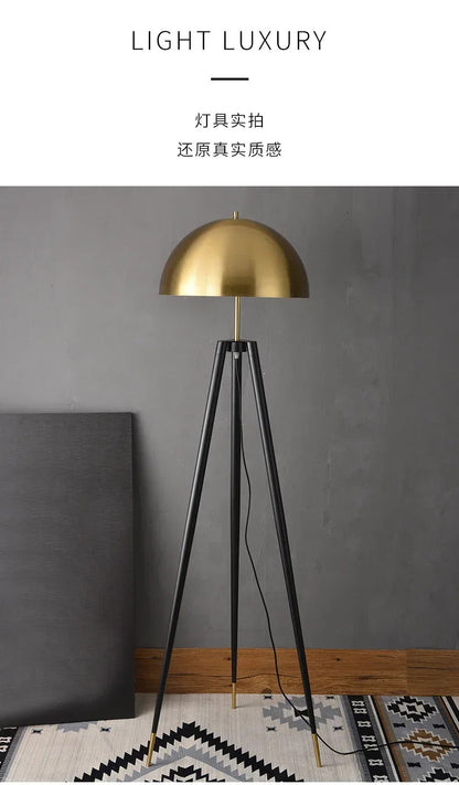Mushroom Floor Lamp Luxury Tripod Bedside Floor Lamp