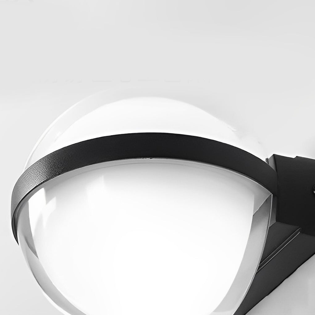 Modern Round Outdoor Wall Sconce Up Down LED 3 CCT Nordic Iron Acrylic
