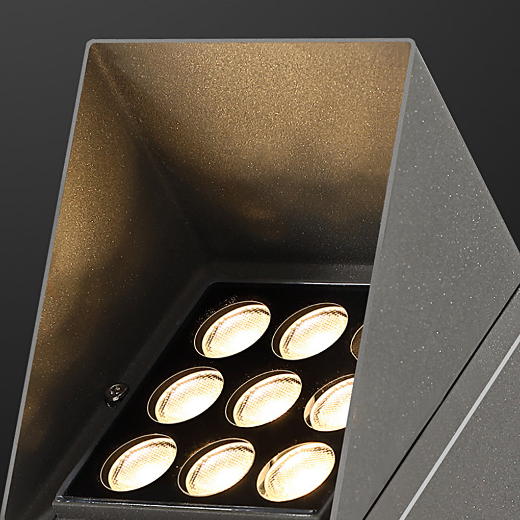 Hardwired LED Outdoor Landscape Spotlight 9W DC24V Adjustable 30° Beam Die-Cast Aluminum 3 CCT IP65 Matte Gray