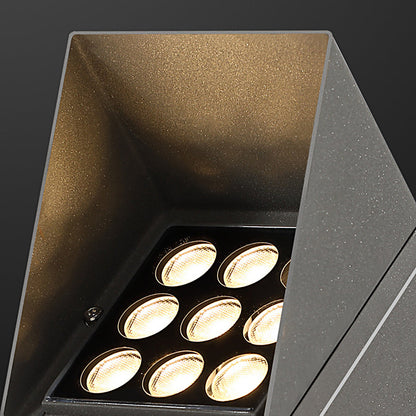 Hardwired LED Outdoor Landscape Spotlight 9W DC24V Adjustable 30° Beam Die-Cast Aluminum 3 CCT IP65 Matte Gray