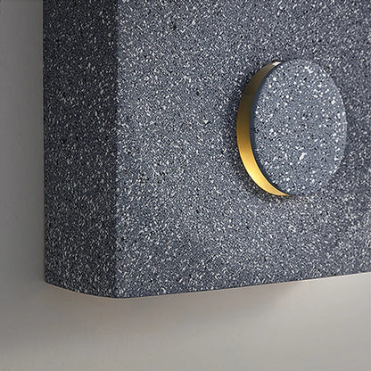 Cement LED Wall Sconce Wabi Sabi Minimalist Bedroom Hallway Frosted