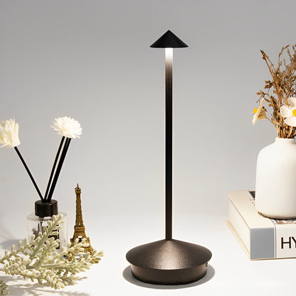 Mini Triangle Aluminium LED Table Lamp Touch Dimming Five Matte Finishes