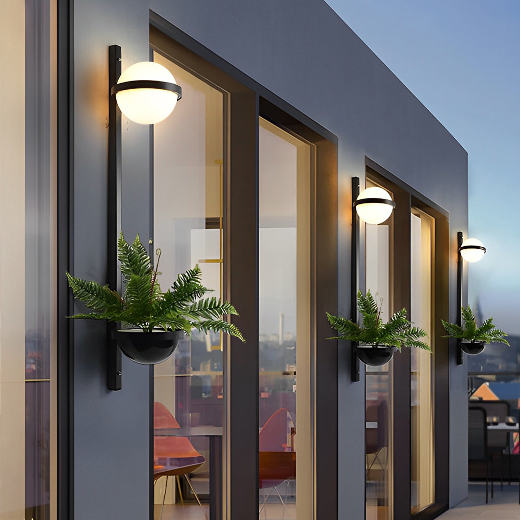 Modern Retro Stainless Steel Ball Globe Outdoor Wall Sconce IP54 LED 3000K