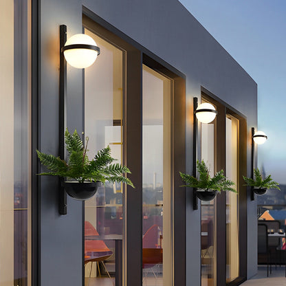 Modern Retro Stainless Steel Ball Globe Outdoor Wall Sconce IP54 LED 3000K