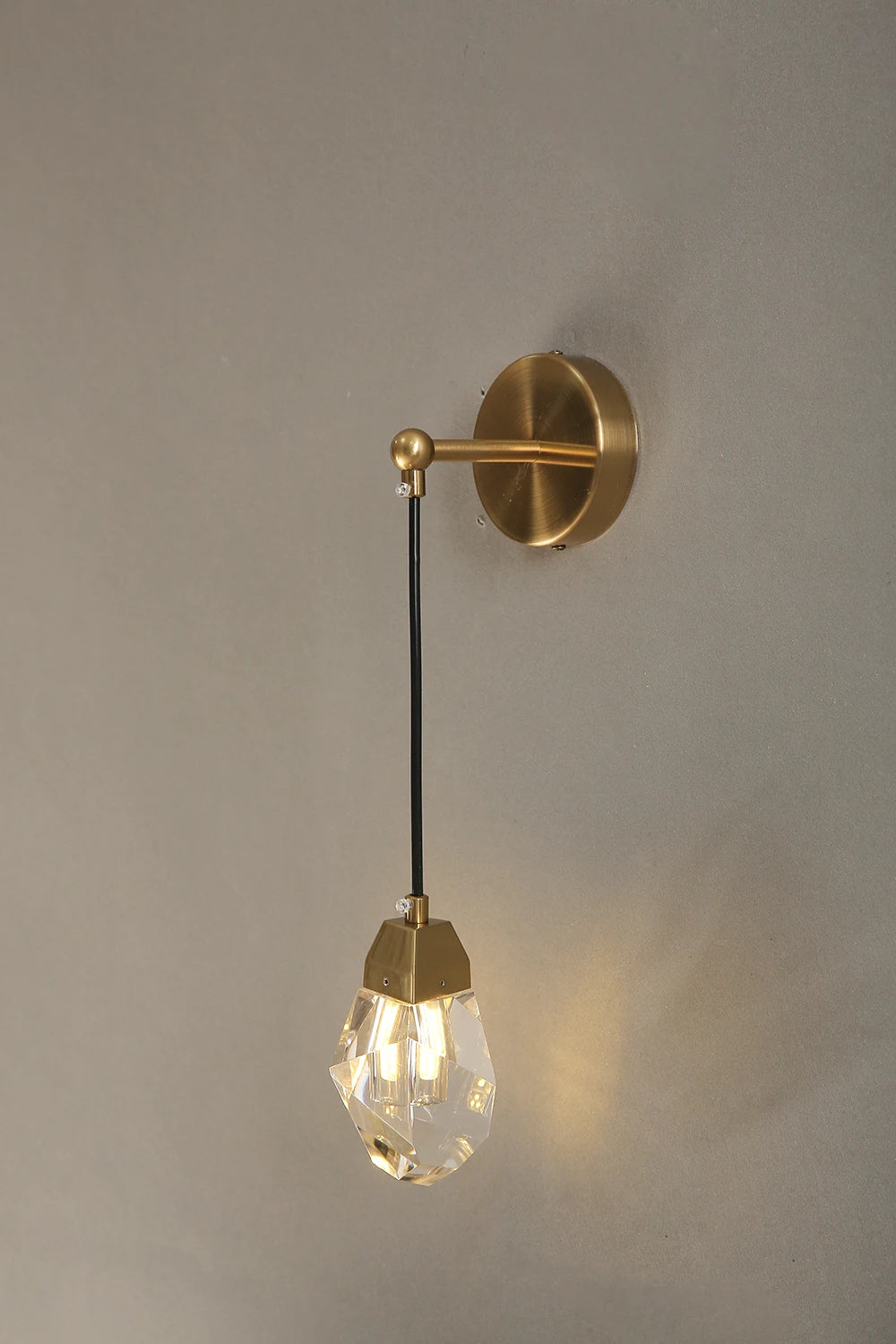 Modern Glass Wall Sconce Gold G9 Minimalist Bedroom Living Room