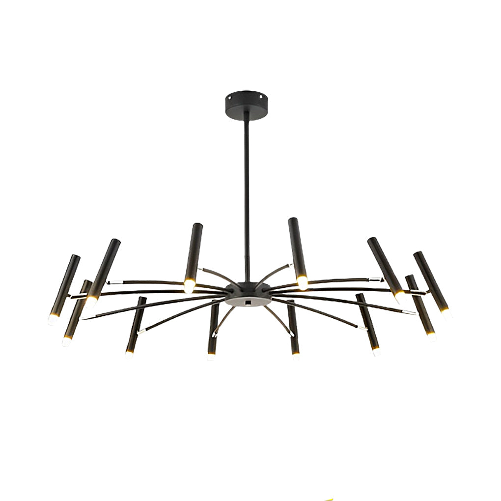 Modern Adjustable Metal LED Chandelier Minimalist Linear Ceiling Light