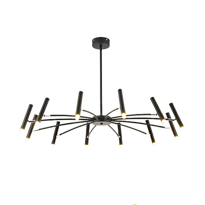 Modern Adjustable Metal LED Chandelier Minimalist Linear Ceiling Light
