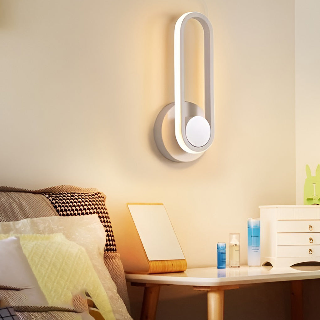 330° Rotatable Rounded Rectangular LED Wall Lamp — Modern Nordic Wall Sconce Lighting