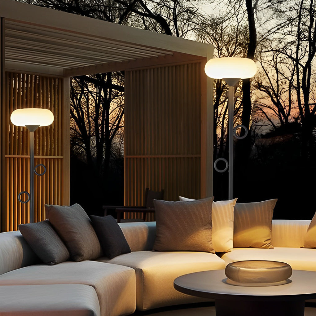 Remote Control Steel Rod LED Outdoor Floor Accent Lamp IP65 Solar/Hardwired 3000K