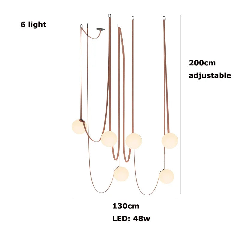 Luminis Belt Pendant Chandelier – Modular Multi-Light Statement Fixture