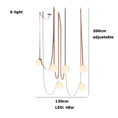 Luminis Belt Pendant Chandelier – Modular Multi-Light Statement Fixture