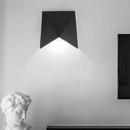 Geometric Waterproof LED Wall Sconce COB Indoor Outdoor Bedroom Hallway Accent Light Black White