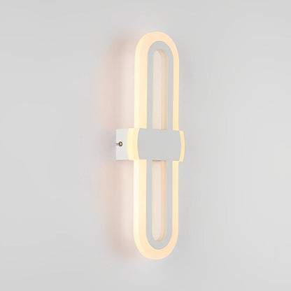 Nordic Geometric LED Wall Sconce Iron Modern Minimalist Bedroom Hallway Black White
