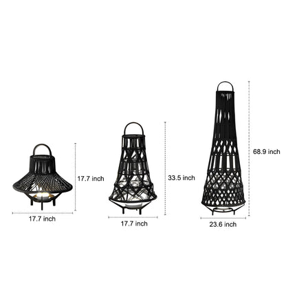 Tribal Stainless Steel LED Outdoor Floor Lamp IP54 Solar/Hardwired/Battery 3000K