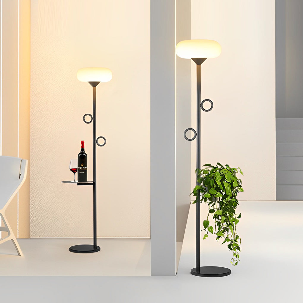 Remote Control Steel Rod LED Outdoor Floor Accent Lamp IP65 Solar/Hardwired 3000K