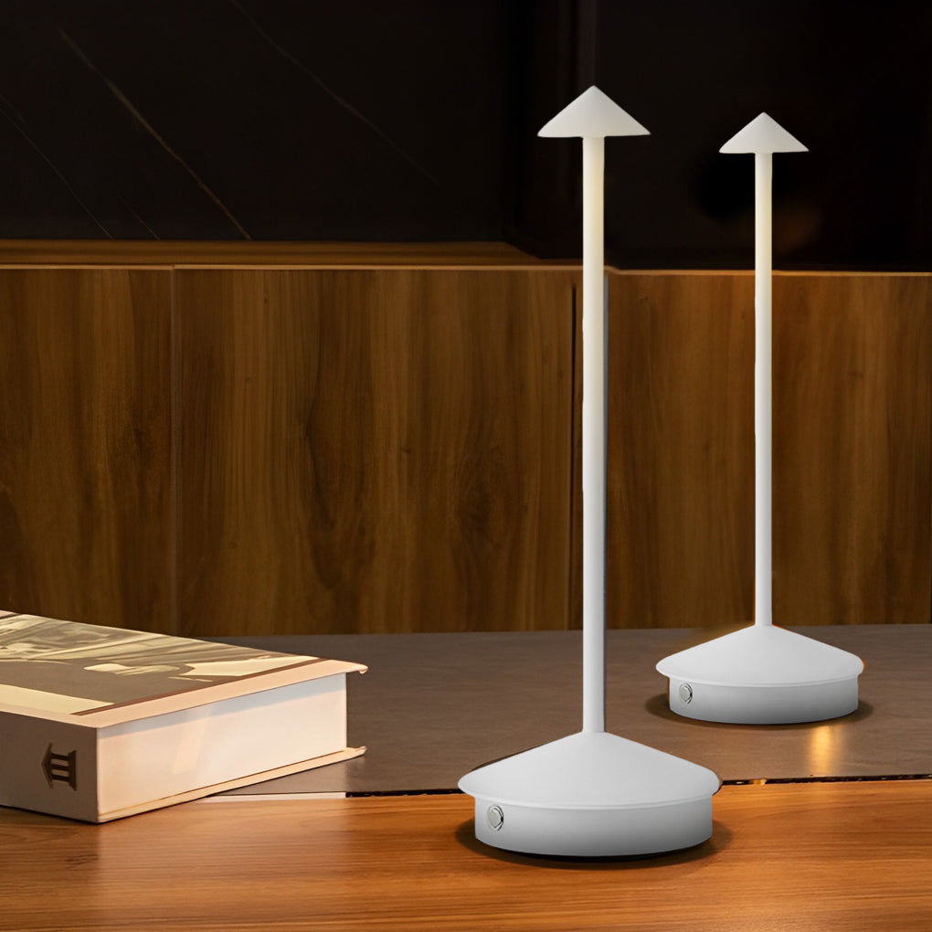 Mini Triangle Aluminium LED Table Lamp Touch Dimming Five Matte Finishes
