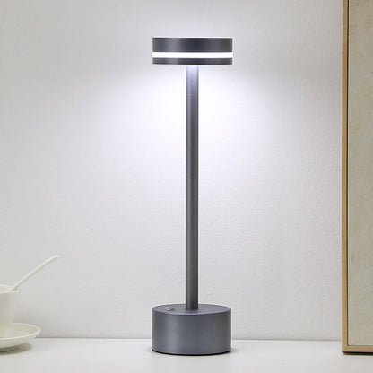 Rod Aluminium Rechargeable Table Lamp Touch Control Black Gold Coffee Gray