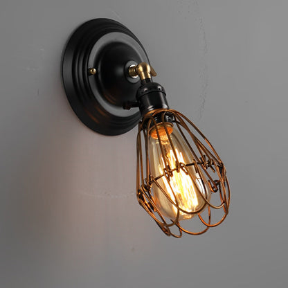 Adjustable Vintage Industrial Wall Sconce – Directional Iron Wall Lamp