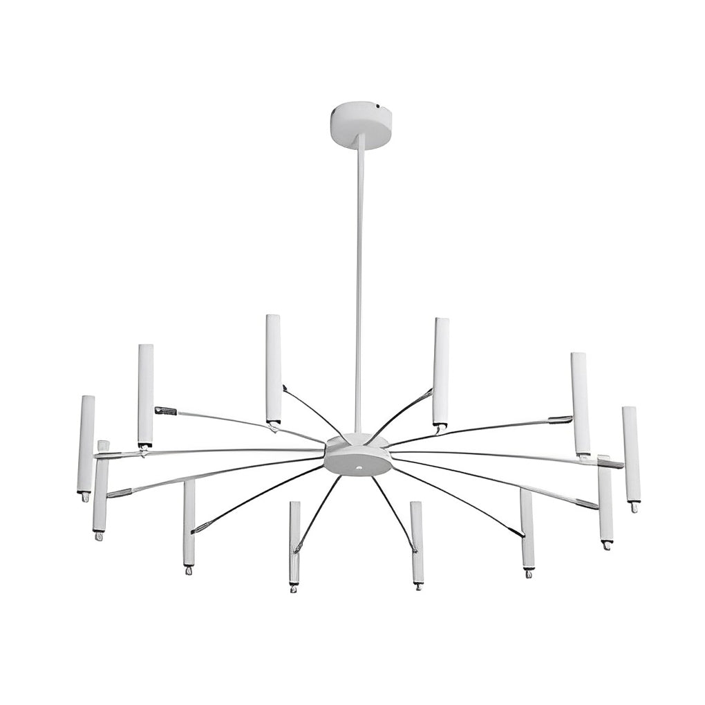 Modern Adjustable Metal LED Chandelier Minimalist Linear Ceiling Light