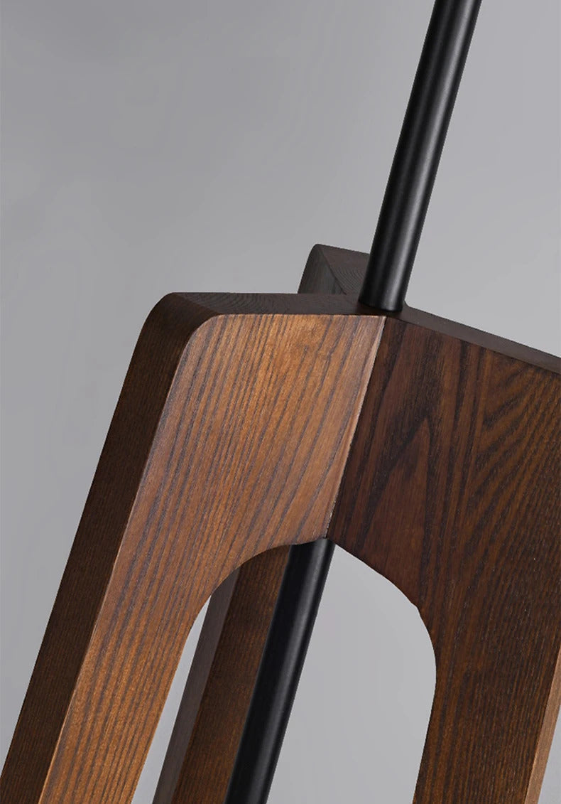 Pileo Porada Floor Lamp – Solid Wood Tripod Light