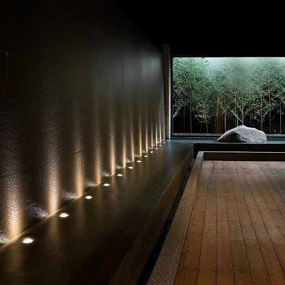 Hardwired LED Recessed In-Ground Well Light 1.5W White Stainless Steel IP67 Flush Mount Deck Step Walkway 3000K or 4500K