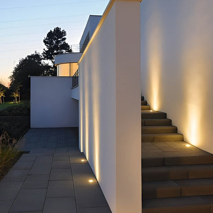 Solar Powered LED In-Ground Well Light 1W Black 304 Stainless Steel IP67 16Hr Runtime 3000K or 4000K