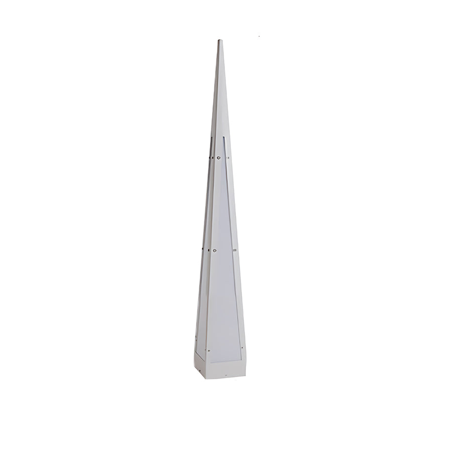 Pyramid Stainless Steel PC LED Outdoor Floor Lamp IP54 USB Rechargeable 3000K