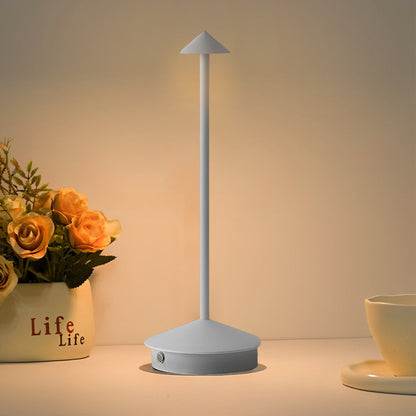 Mini Triangle Aluminium LED Table Lamp Touch Dimming Five Matte Finishes
