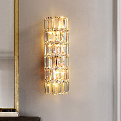 Luxury Crystal Wall Sconce — Modern 3-Step Dimming LED Wall Light