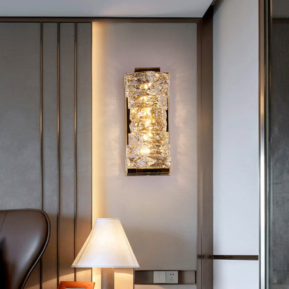 Creative Crystal Three-Step Dimming LED Wall Sconce — Modern Crystal Wall Light