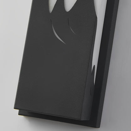 Modern LED Outdoor Wall Sconce Stainless Steel Imitation Marble Mountain Scenery IP65 3000K 2 Sizes