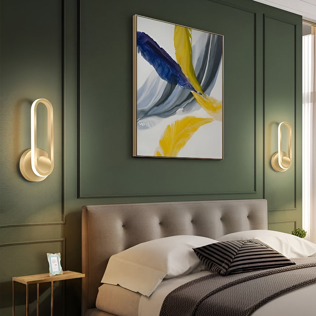 330° Rotatable Rounded Rectangular LED Wall Lamp — Modern Nordic Wall Sconce Lighting