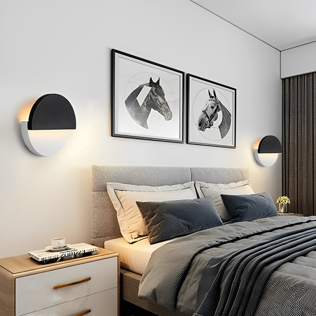 Modern Rotatable LED Wall Sconce 350° Adjustable Nordic Black Bedroom Hallway Living Room
