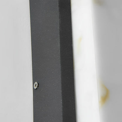 Modern Black Outdoor Wall Sconce Marble Diffuser LED IP65 3 Heights