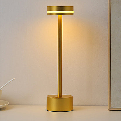 Rod Aluminium Rechargeable Table Lamp Touch Control Black Gold Coffee Gray