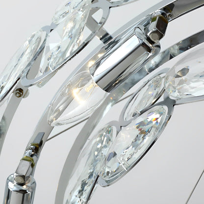Round Bubble Crystal Chandelier Stainless Steel E14 3000K Electroplated Silver 4 Sizes Indoor