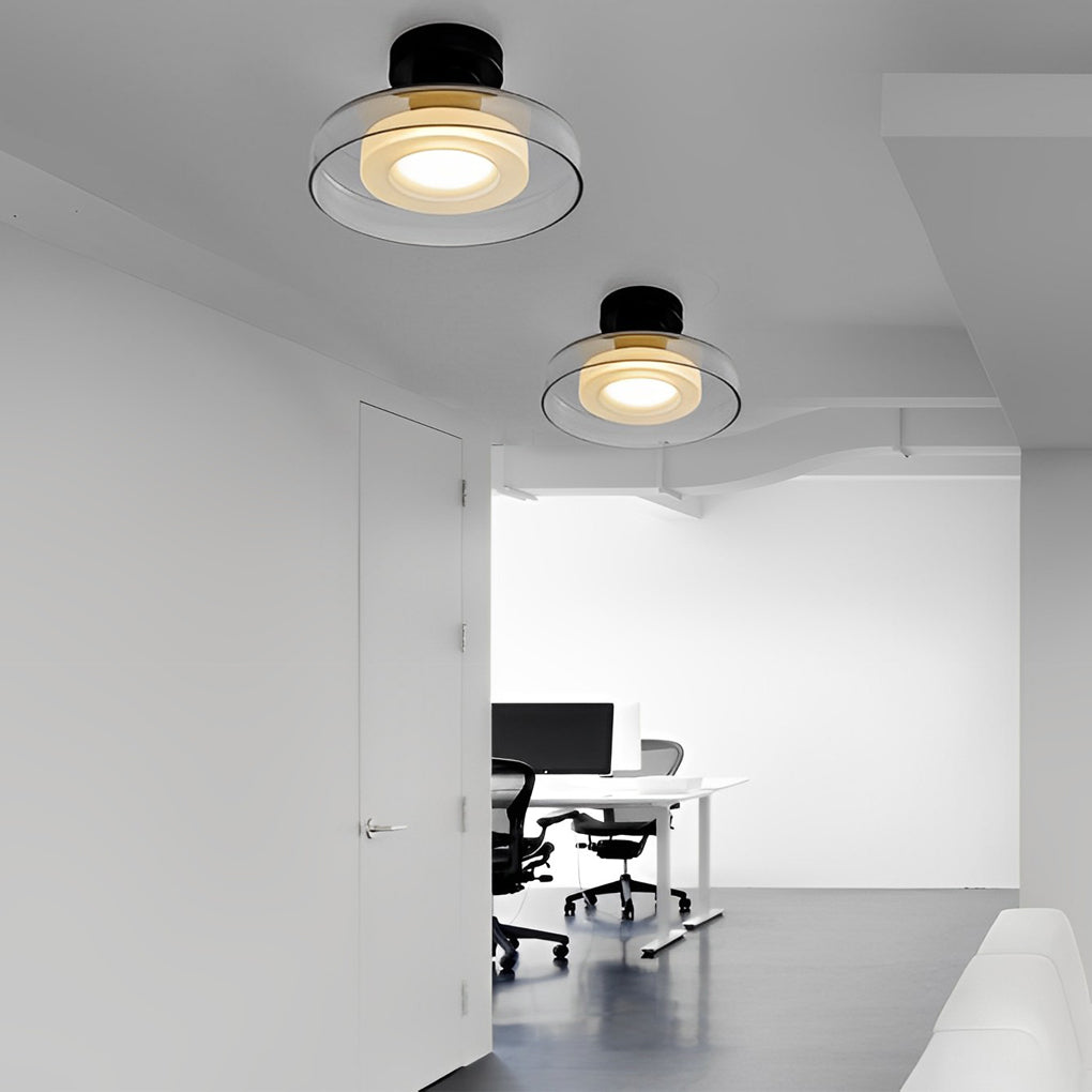 Modern Round Glass LED Wall Sconce – Smoke Gray Postmodern Wall Light