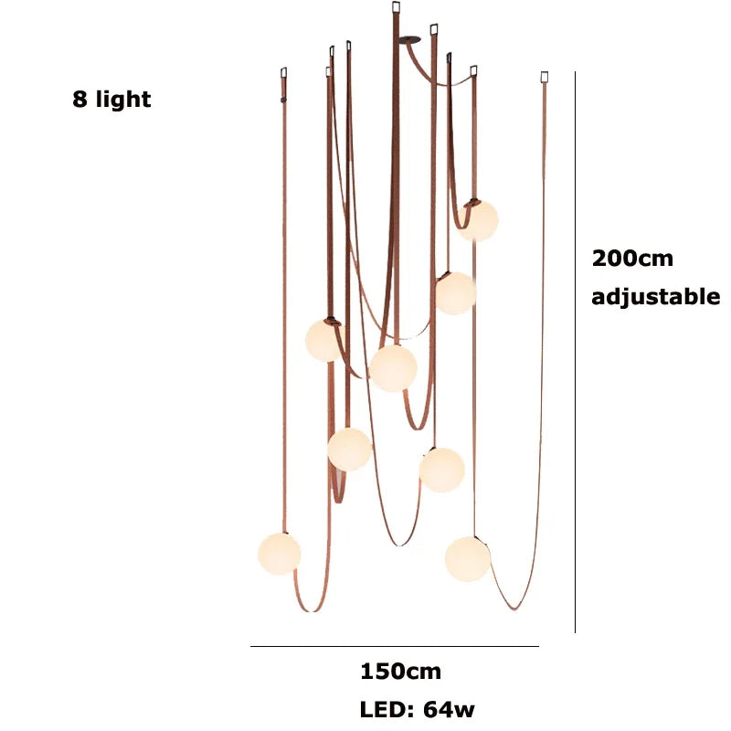 Luminis Belt Pendant Chandelier – Modular Multi-Light Statement Fixture