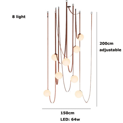 Luminis Belt Pendant Chandelier – Modular Multi-Light Statement Fixture