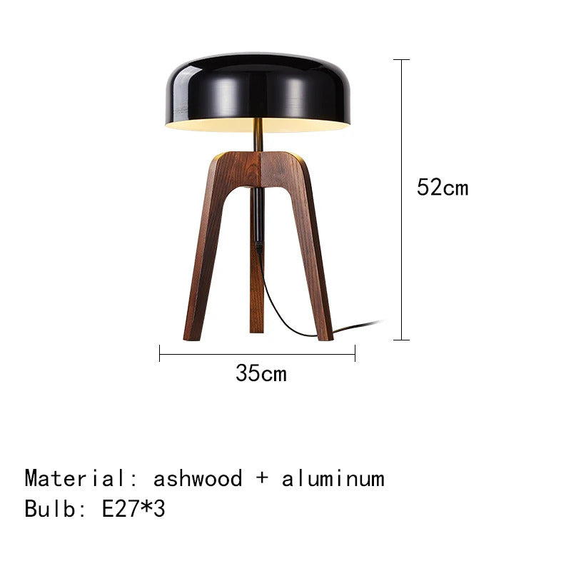 Pileo Porada Floor Lamp – Solid Wood Tripod Light