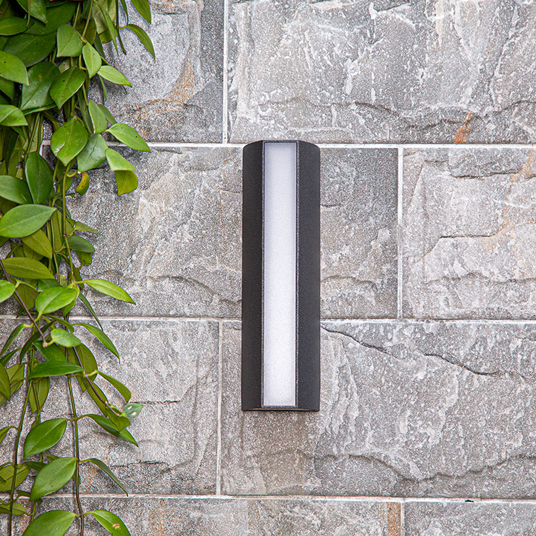 Modern LED Outdoor Wall Sconce 3-Way Up Down Forward OSRAM IP65 Black 2 Sizes