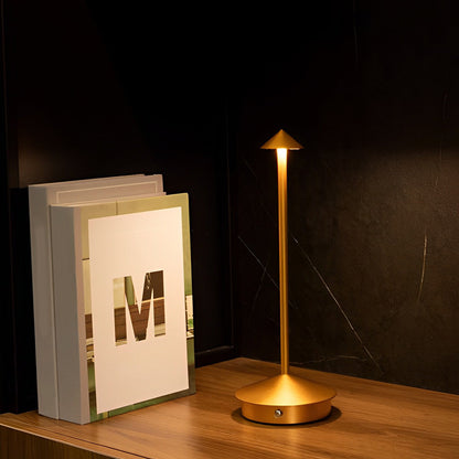 Mini Triangle Aluminium LED Table Lamp Touch Dimming Five Matte Finishes
