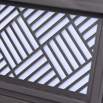 Modern Diamond Lattice Galvanized Steel Acrylic Solar or Hardwired Outdoor Pillar Light Waterproof 4 Sizes Villa Courtyard