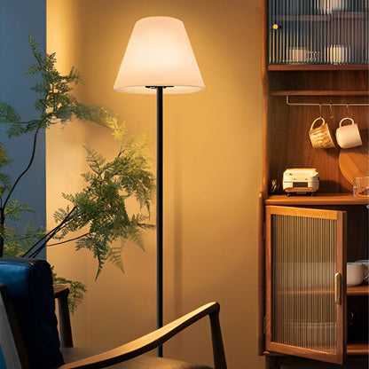 Modern Floor Lamp RGB LED Drum Shade App Remote Music Sync 16 Color Dimmable IP68 Black 60 Inch Living Room Bedroom