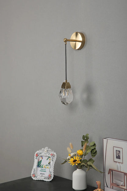 Modern Glass Wall Sconce Gold G9 Minimalist Bedroom Living Room