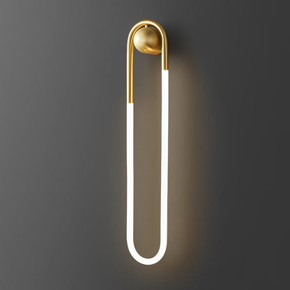 Modern Copper LED Wall Sconce – 3-Step Dimming Minimalist Vertical Wall Light